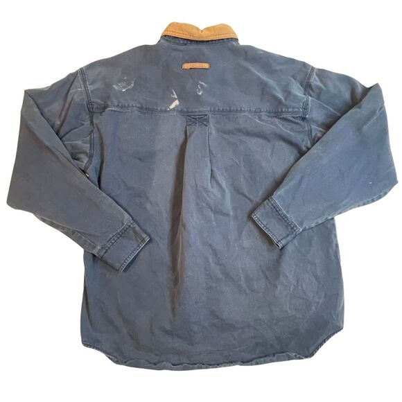 Vintage 955 Originals Button Up Shirt Mens Large Casual Comfy Flannel Denim Top - Picture 2 of 13